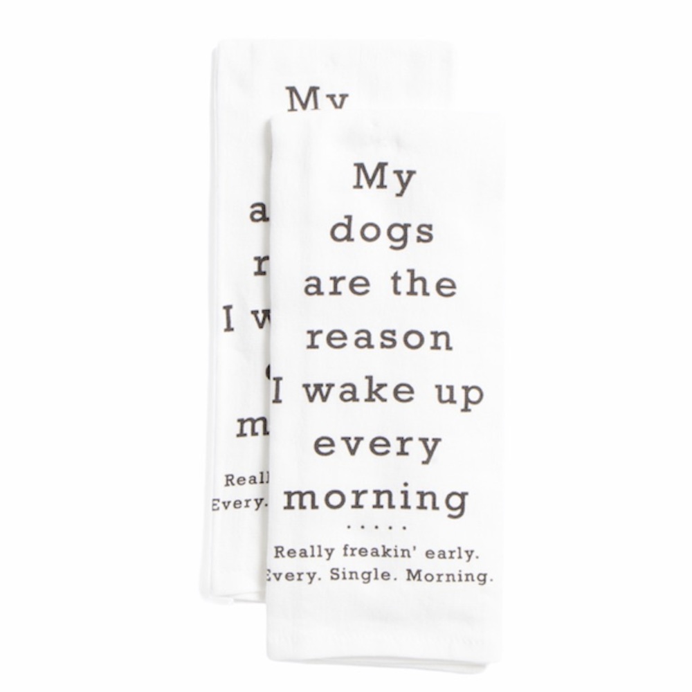 Molly Hatch Dog Alarm Terry Cloth Kitchen Towels